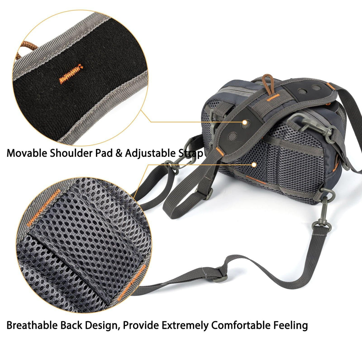 Dr.Fish Nylon Fly Fishing Chest Bag Pack - Dr.Fish Tackles
