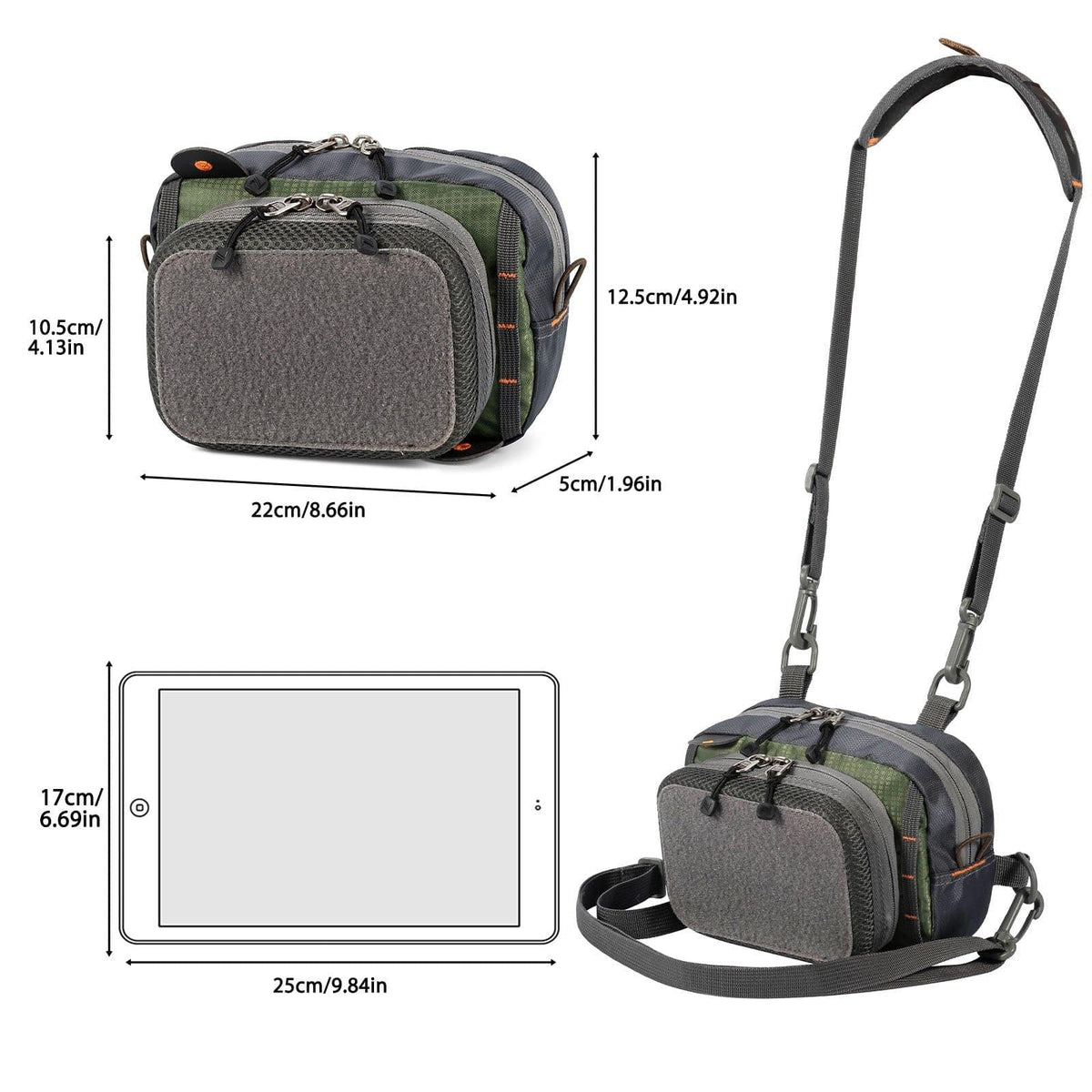 Dr.Fish Nylon Fly Fishing Chest Bag Pack - Dr.Fish Tackles