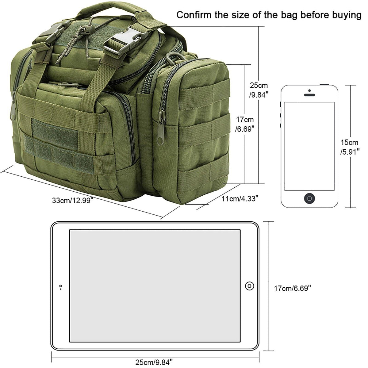 Dr.Fish Tackle Bag with 5 Boxes & 60 Lures Kit