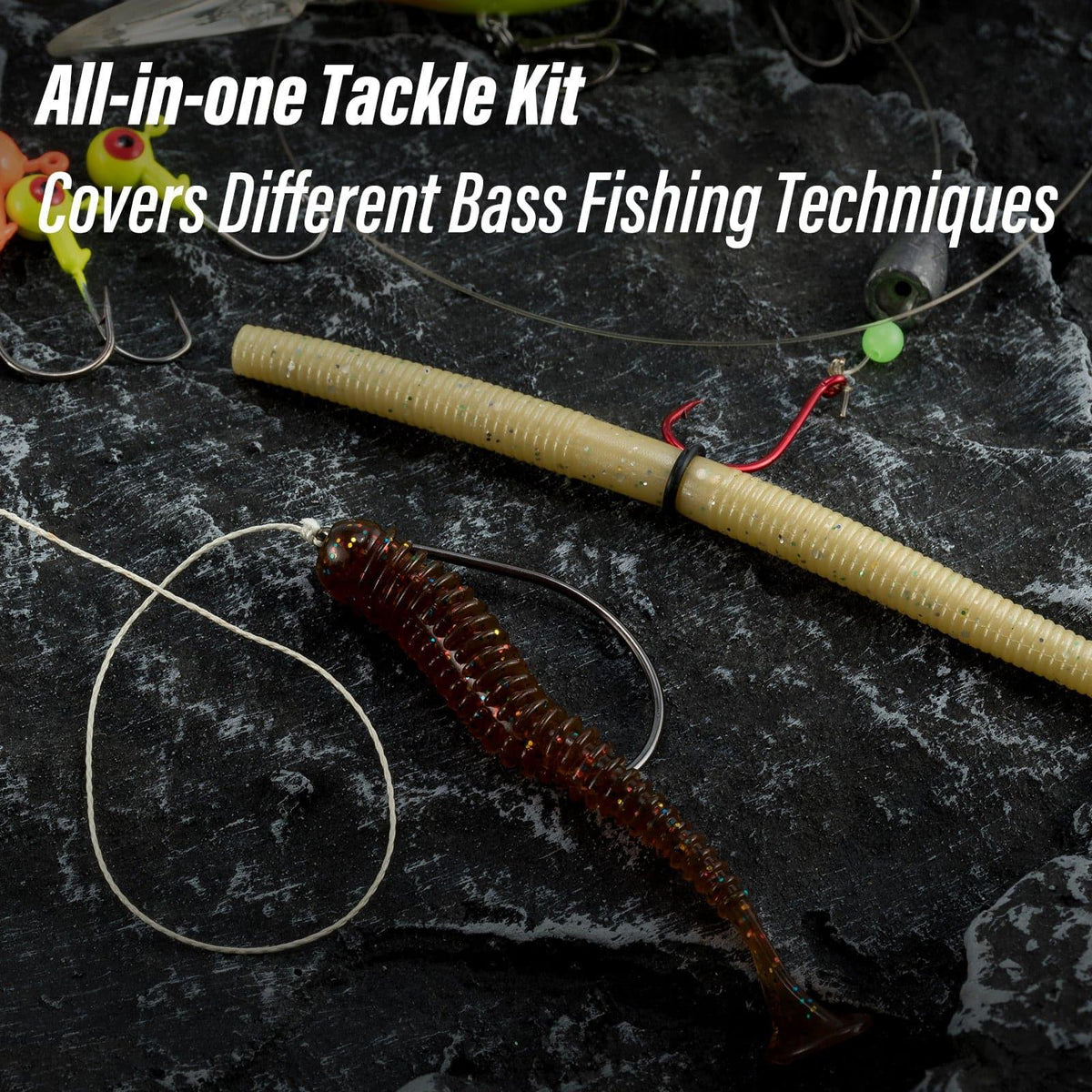 Dr.Fish 278pcs Bass Fishing Tackles Kit - Dr.Fish Tackles