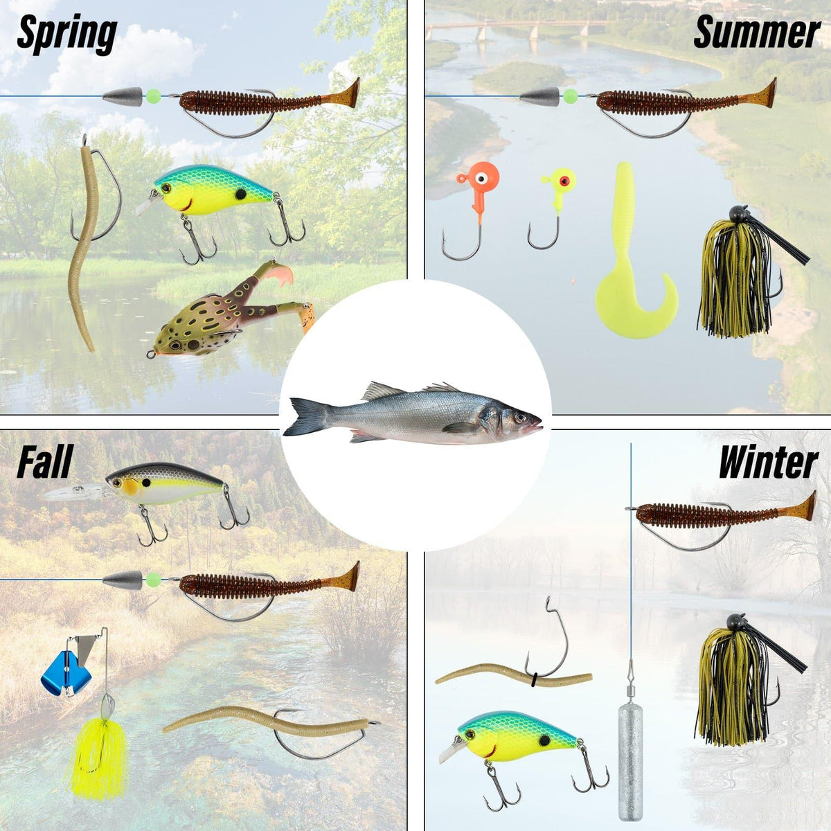 Dr.Fish 278pcs Bass Fishing Tackles Kit - Dr.Fish Tackles