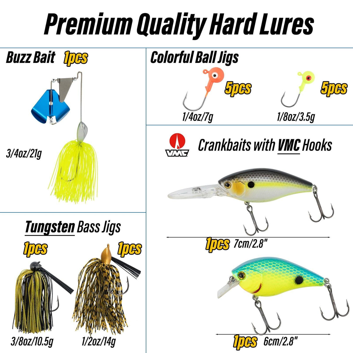 Dr.Fish 278pcs Bass Fishing Tackles Kit - Dr.Fish Tackles