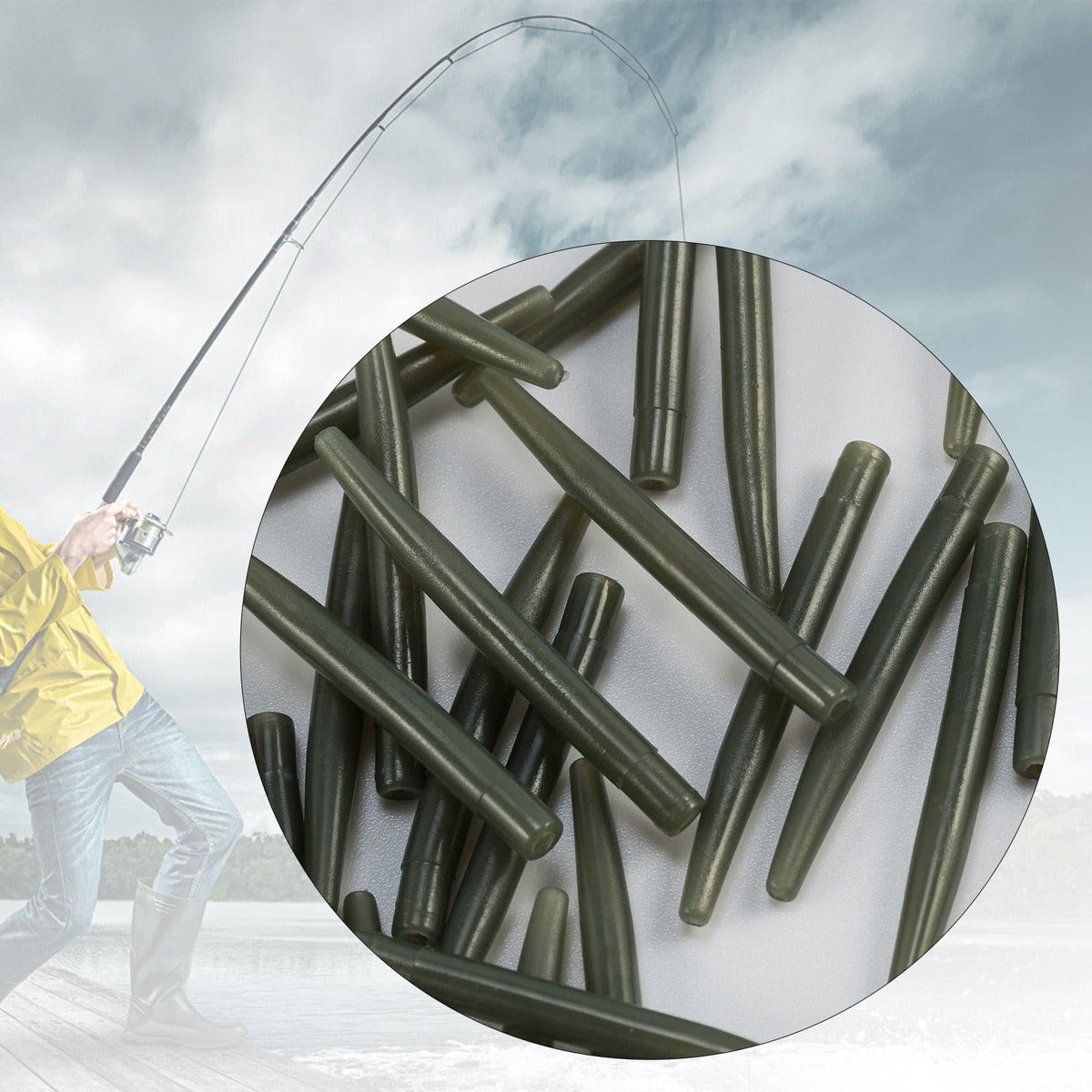 Dr.Fish 40pcs Anti-tangle Sleeves 53mm - Dr.Fish Tackles