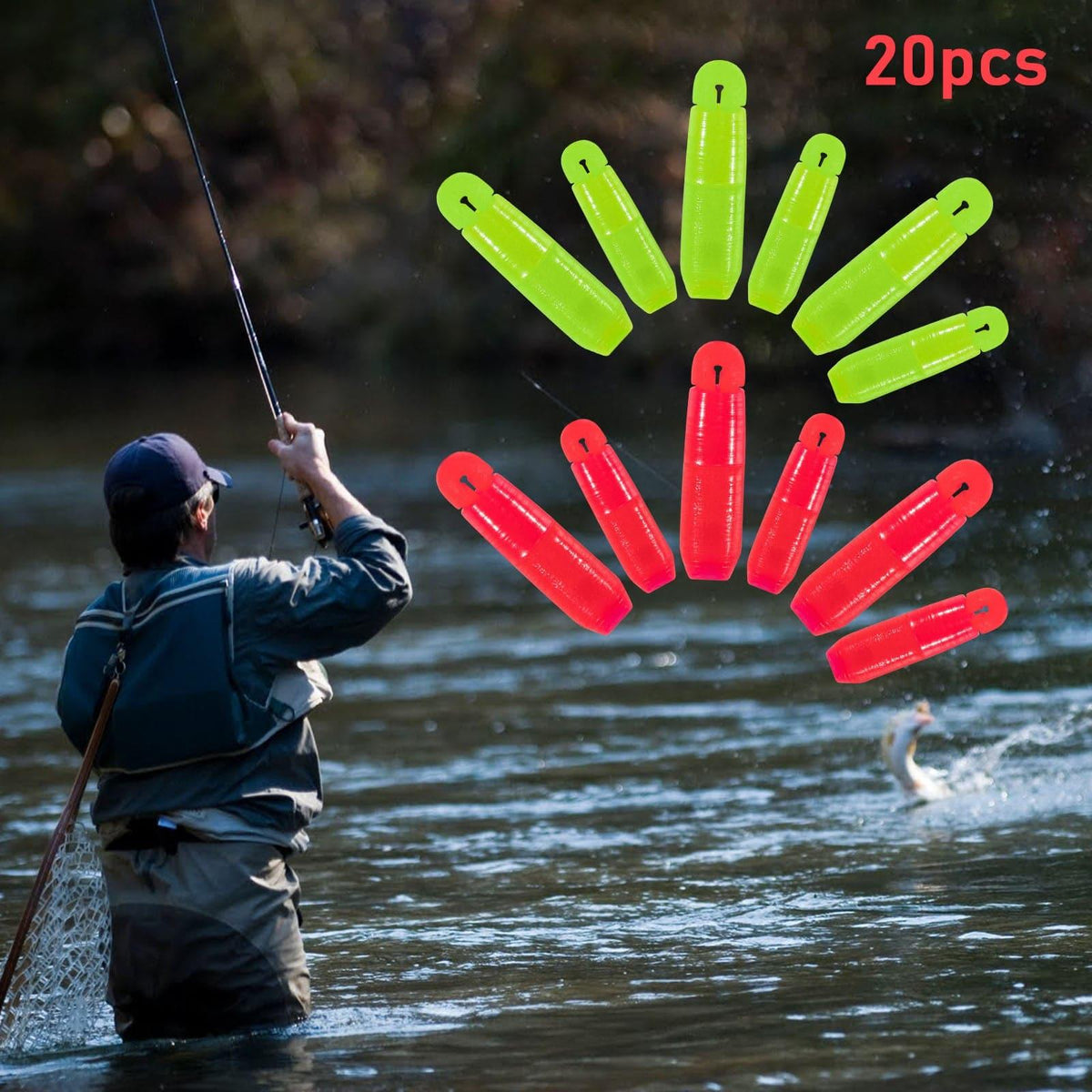 Dr.Fish 20pcs Pole Elastic Connector - Dr.Fish Tackles