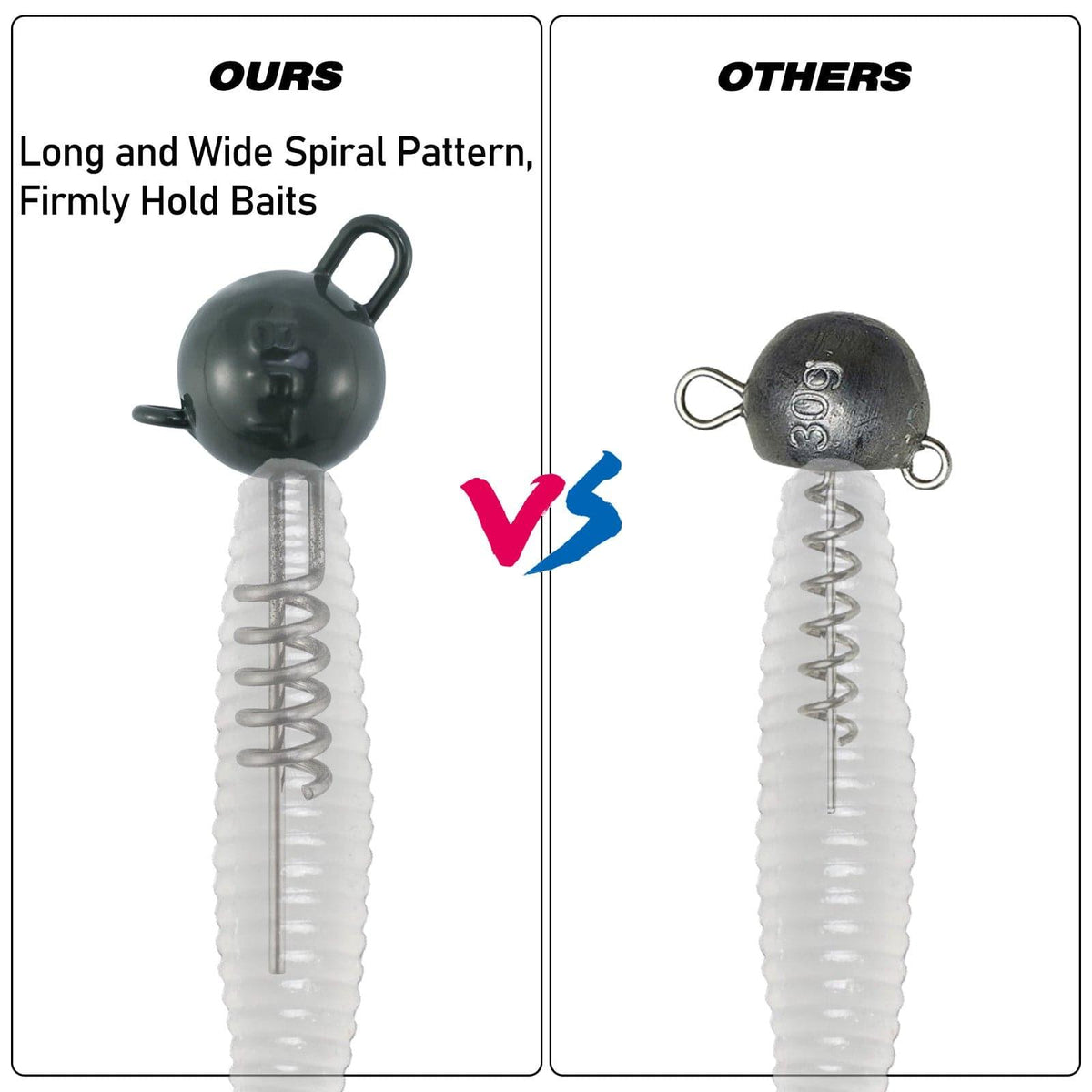 Dr.Fish Corkscrew Jig Heads 0.17oz to 0.7oz - Dr.Fish Tackles