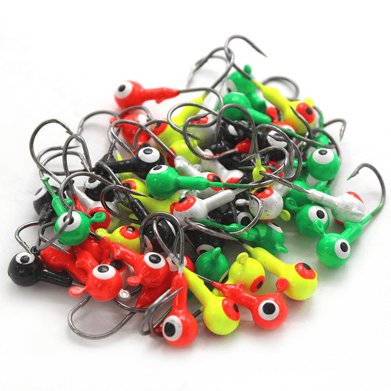Dr.Fish 50pcs Crappie Jig Heads 1/32oz 1/16oz - Dr.Fish Tackles
