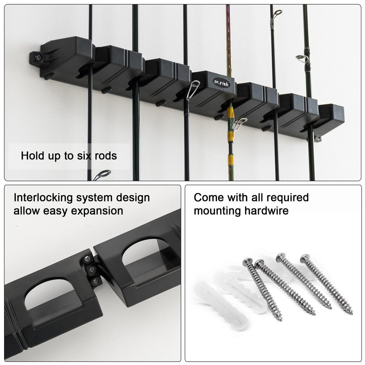 Dr.Fish Fishing Rod Rack 6 Rods Holder - Dr.Fish Tackles