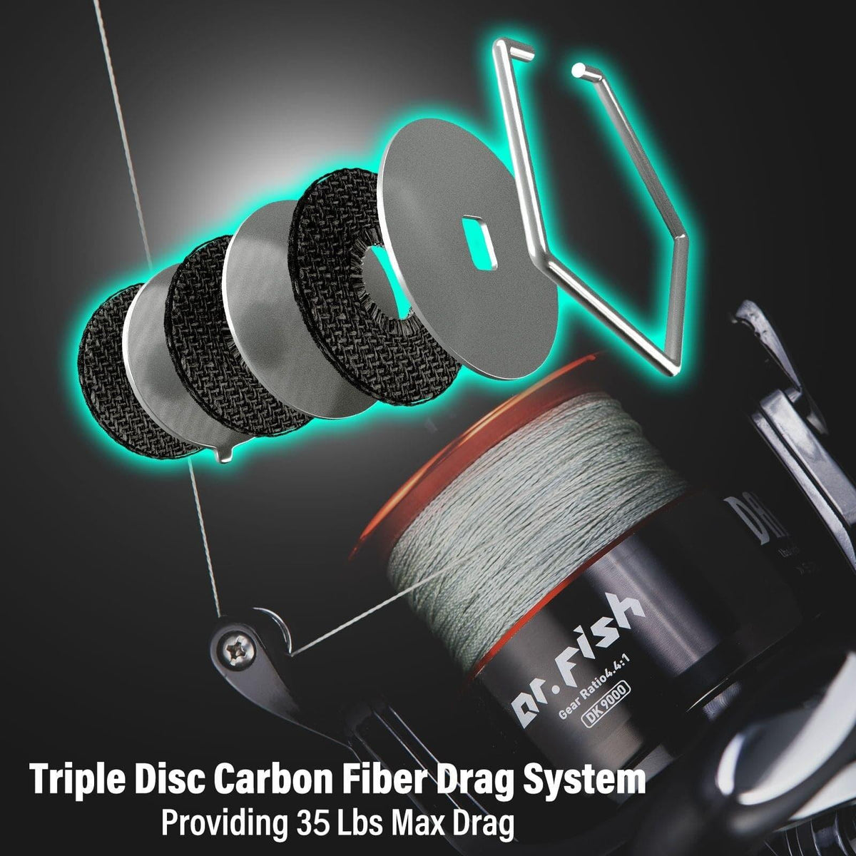 Dr.Fish Darkness Spinning Reel 8000/9000 - Dr.Fish Tackles
