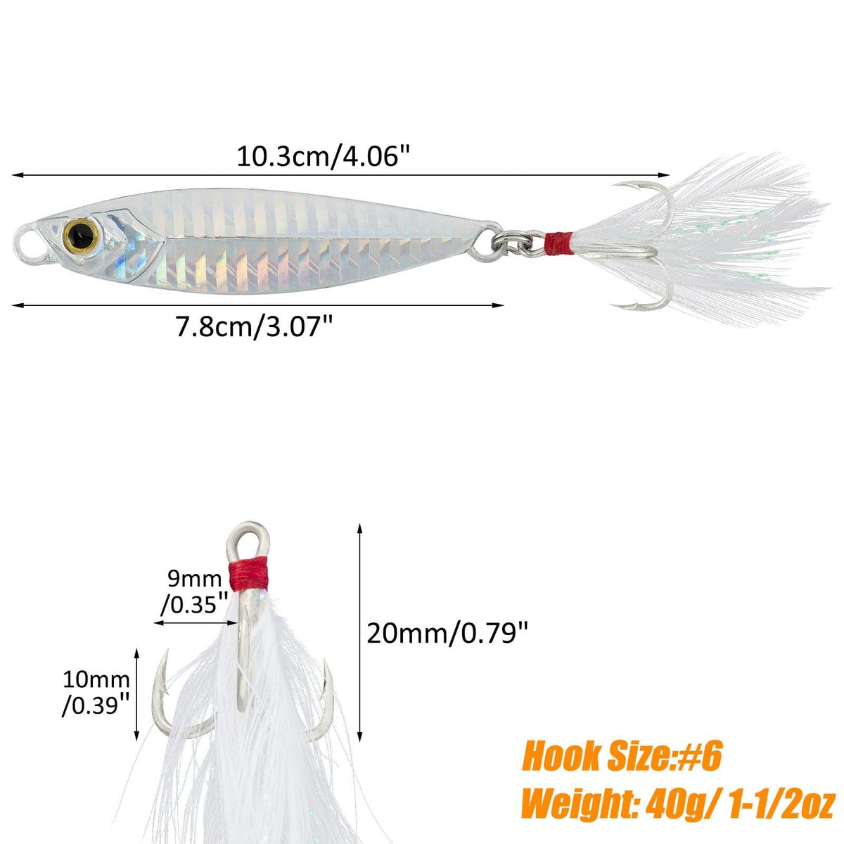 Dr.Fish 5pcs Long Casting Metal Jigs 1/2oz-2oz - Dr.Fish Tackles
