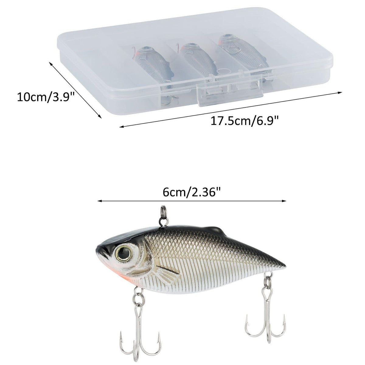 Dr.Fish 3pcs Lipless Crankbaits 1/4oz - Dr.Fish Tackles