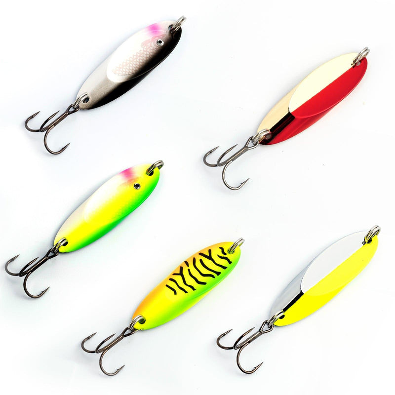 Dr.Fish 5pcs Long Casting Spoons 1/8 1/4oz - Dr.Fish Tackles