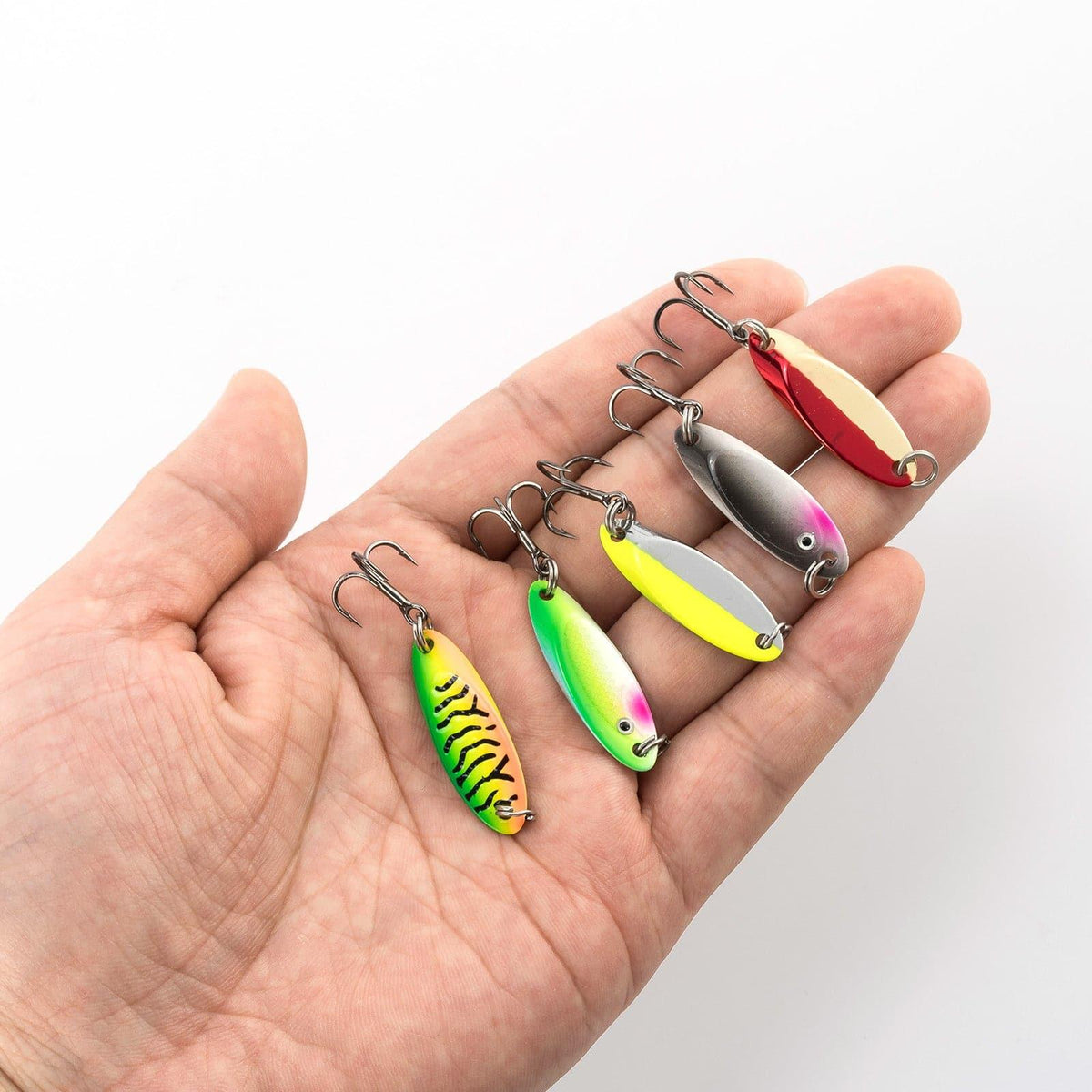 Dr.Fish 5pcs Long Casting Spoons 1/8 1/4oz - Dr.Fish Tackles