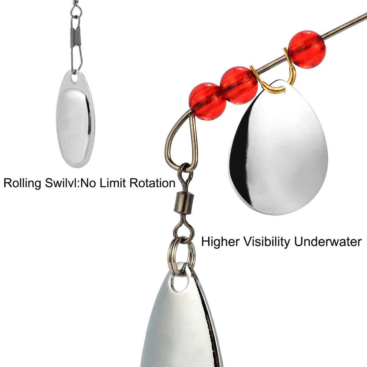 Dr.Fish 6pcs Spinnerbaits Buzzbaits Kit - Dr.Fish Tackles