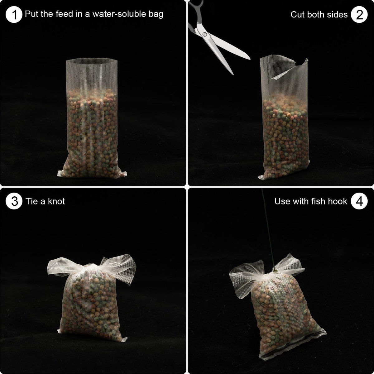 Dr.Fish 60pcs Carp Fishing Bait PVA Bags - Dr.Fish Tackles