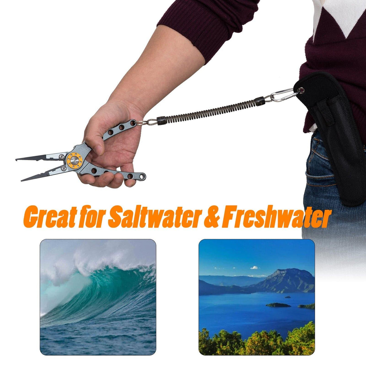 Dr.Fish Aluminum Fishing Plier 8in - Dr.Fish Tackles