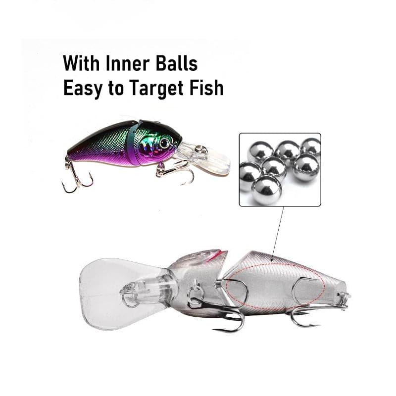 Dr.Fish 3pcs Jointed Crankbait 3.35'' 0.5oz - Dr.Fish Tackles