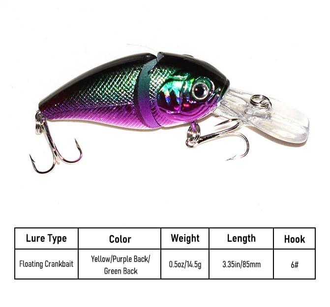 Dr.Fish 3pcs Jointed Crankbait 3.35'' 0.5oz - Dr.Fish Tackles
