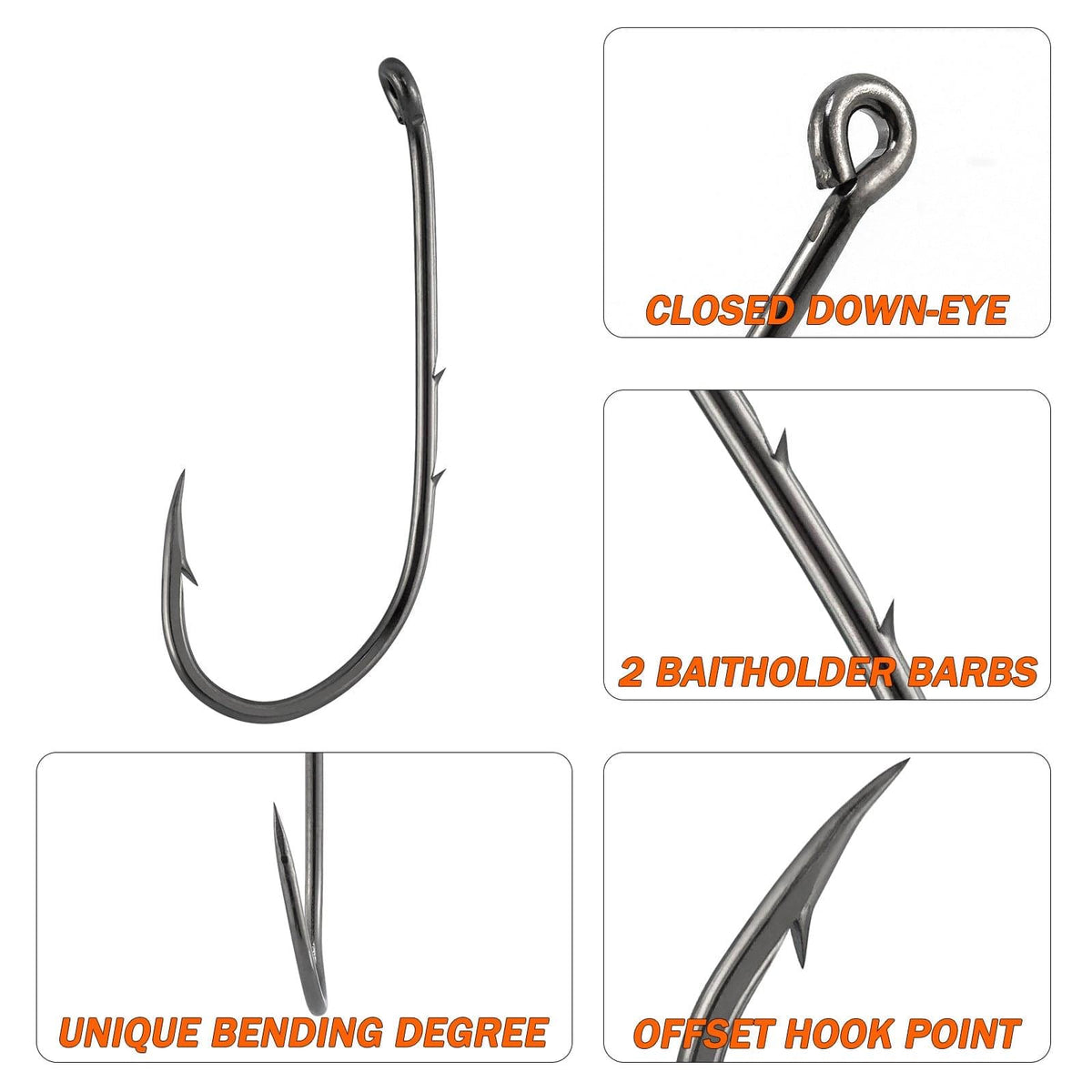 Dr.Fish 100pcs Baitholder Hooks #12 to 6/0 - Dr.Fish Tackles