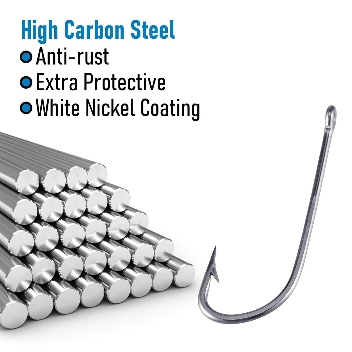 Dr.Fish 20/50pcs O'shaughnessy Hooks 1/0 to 10/0 - Dr.Fish Tackles