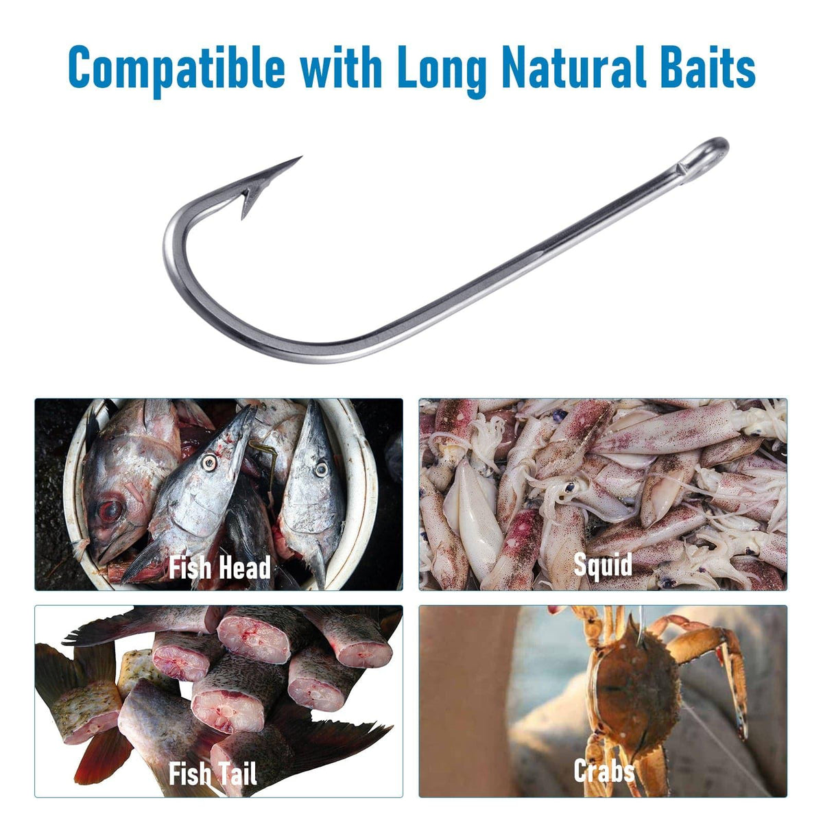 Dr.Fish 20/50pcs O'shaughnessy Hooks 1/0 to 10/0 - Dr.Fish Tackles