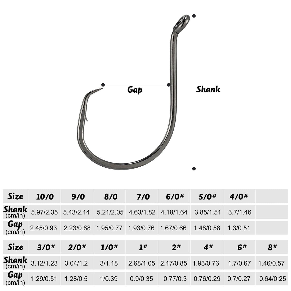 Dr.Fish 100pcs Offset Octopus Hooks #8 to 10/0 - Dr.Fish Tackles