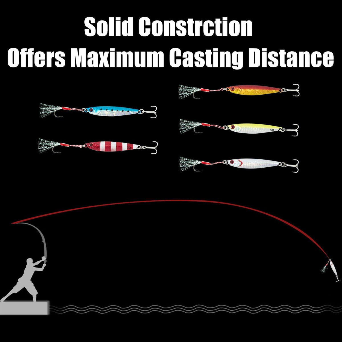 Dr.Fish Metal Jig with Assist Hook 1oz - Dr.Fish Tackles