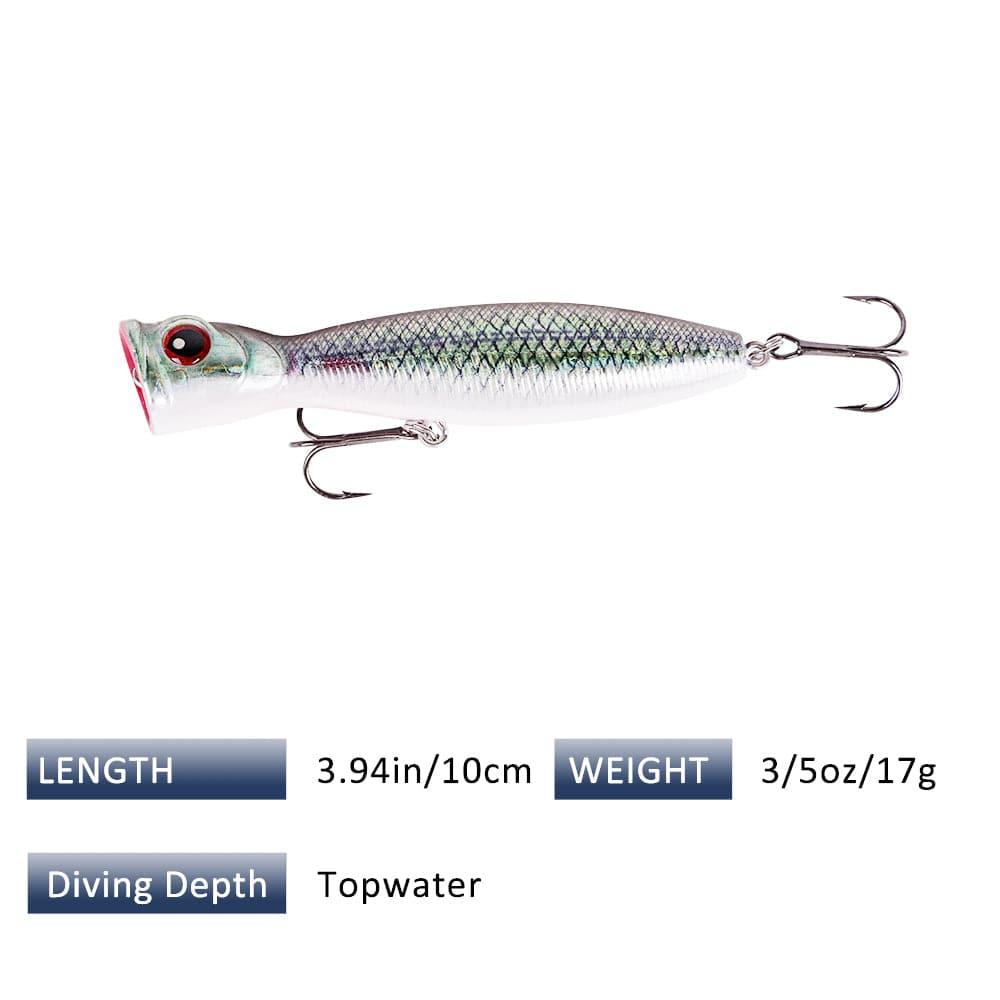 Dr.Fish Plastic Popper Lure 3.94'' 0.6oz - Dr.Fish Tackles