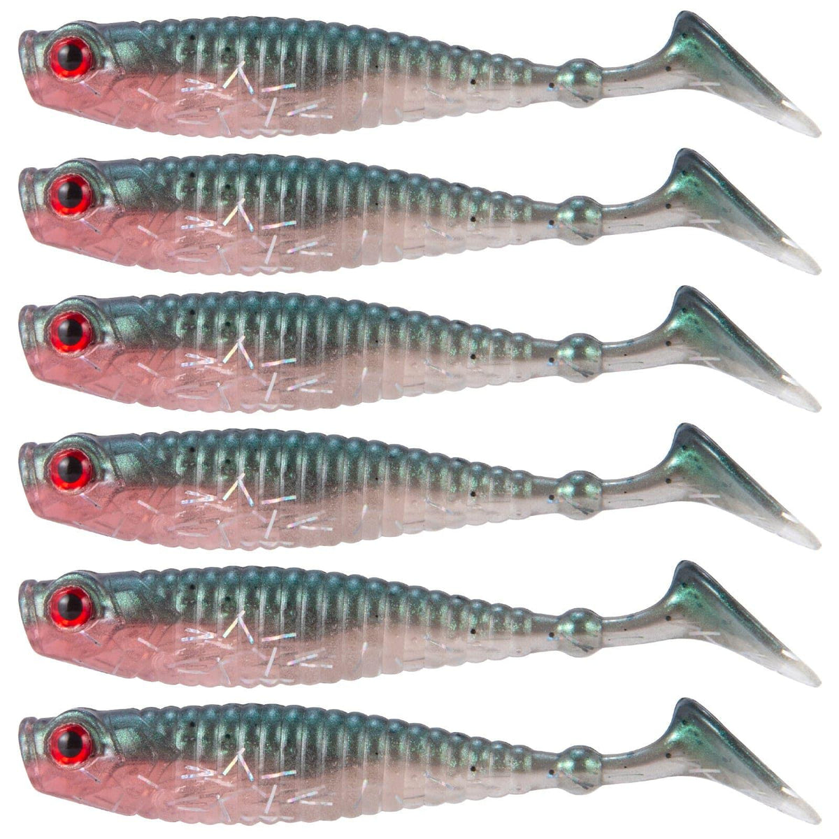 Dr.Fish 8pcs Gillter Foil Soft Baits 2.56'' - Dr.Fish Tackles