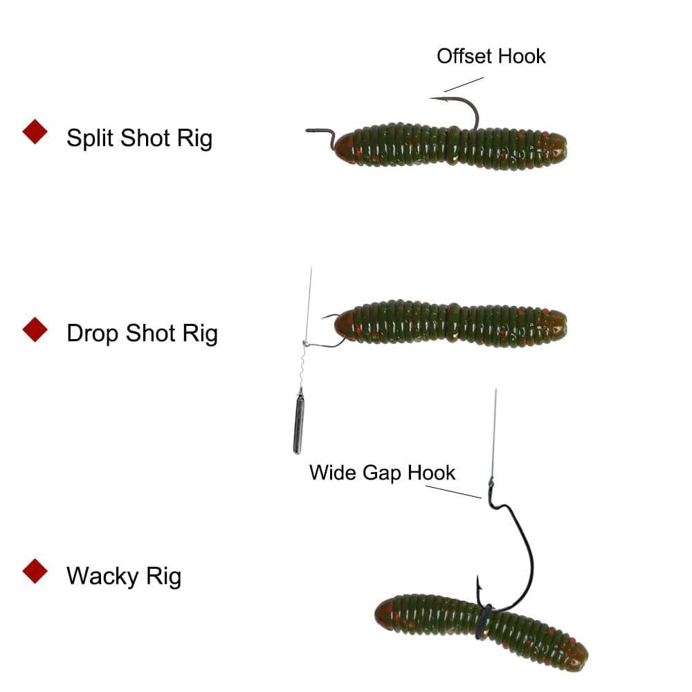 Dr.Fish 15pcs Ice Fishing Soft Worms 1.38'' - Dr.Fish Tackles