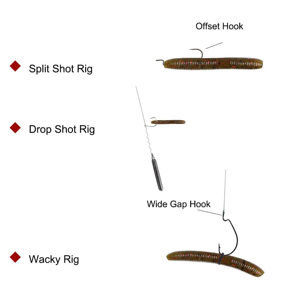 Dr.Fish 15pcs Ice Fishing Soft Worms 1.96'' - Dr.Fish Tackles