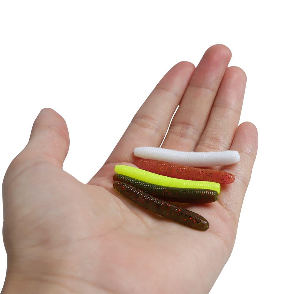 Dr.Fish 15pcs Ice Fishing Soft Worms 1.96'' - Dr.Fish Tackles