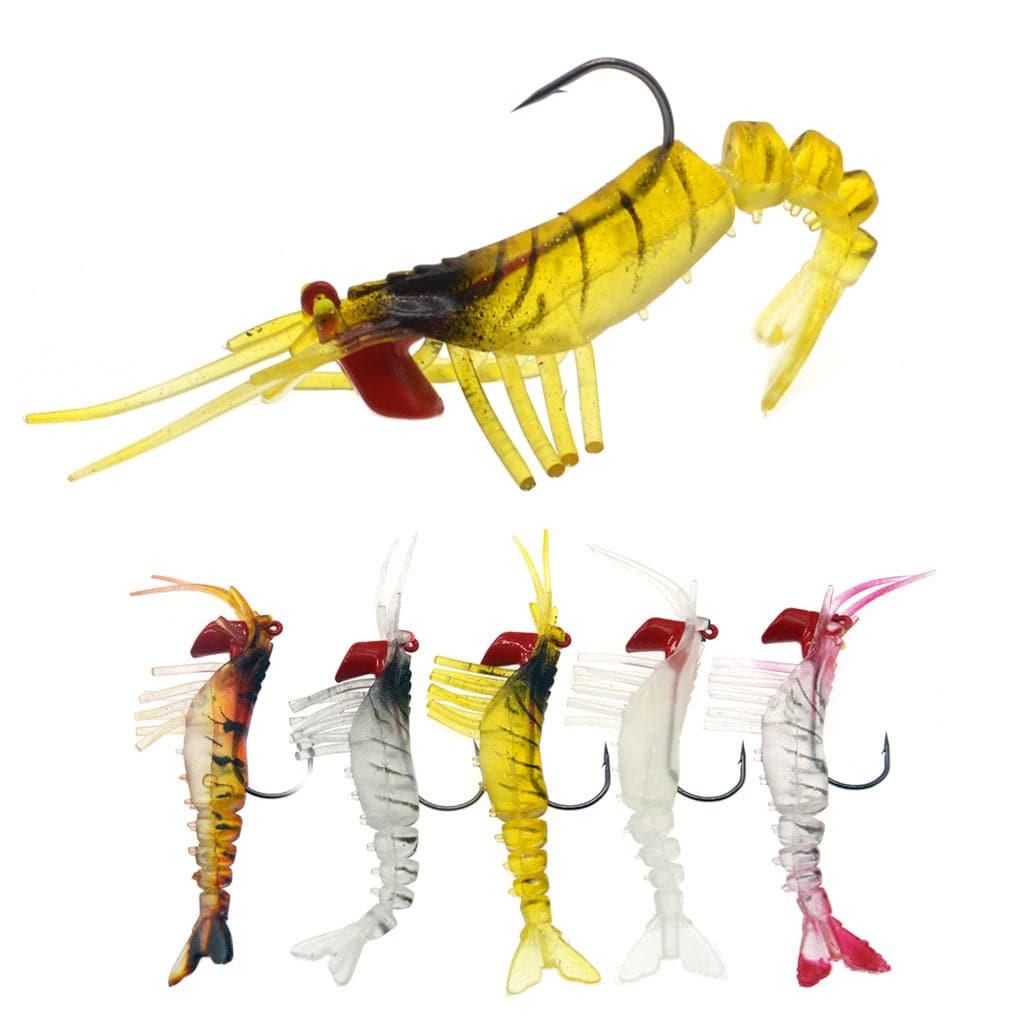 Dr.Fish 5pcs Pre-jigged Soft Shrimp Lures - Dr.Fish Tackles