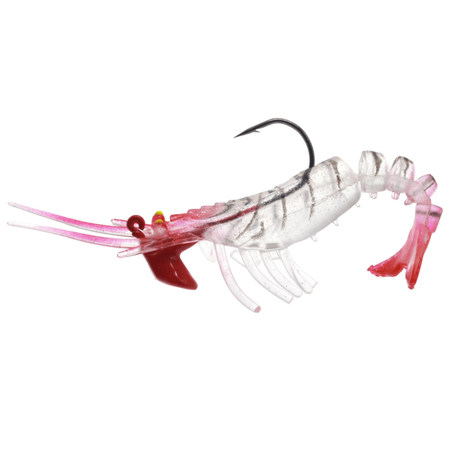 Dr.Fish 5pcs Pre-jigged Soft Shrimp Lures - Dr.Fish Tackles
