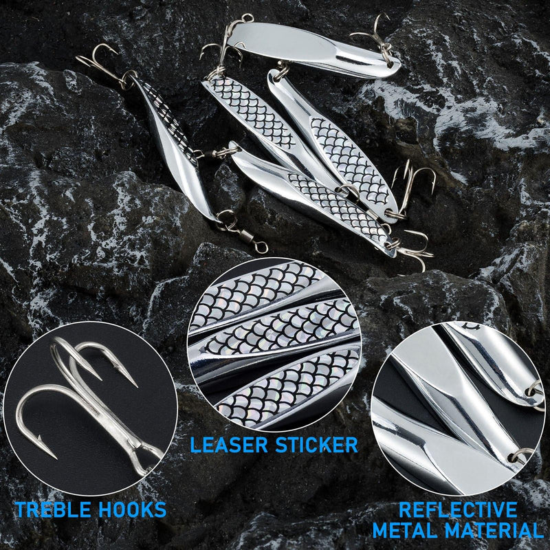 Dr.Fish 5pcs Wedge Lures Casting Spoons - Dr.Fish Tackles