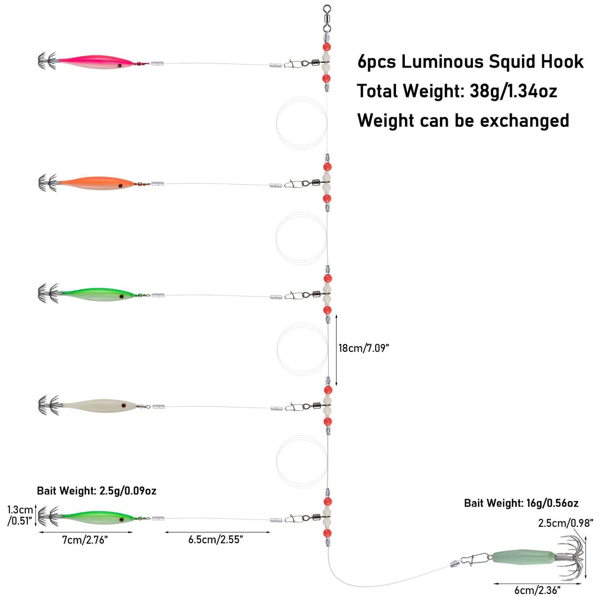 Dr.Fish Pre-Rigged Luminous Squid Jig - Dr.Fish Tackles