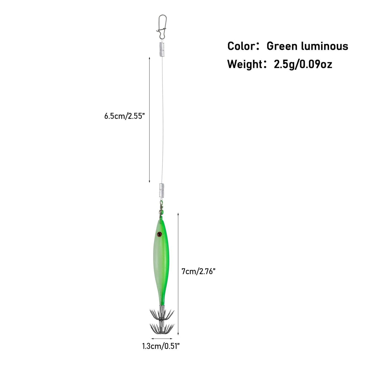 Dr.Fish Pre-Rigged Luminous Squid Jig - Dr.Fish Tackles