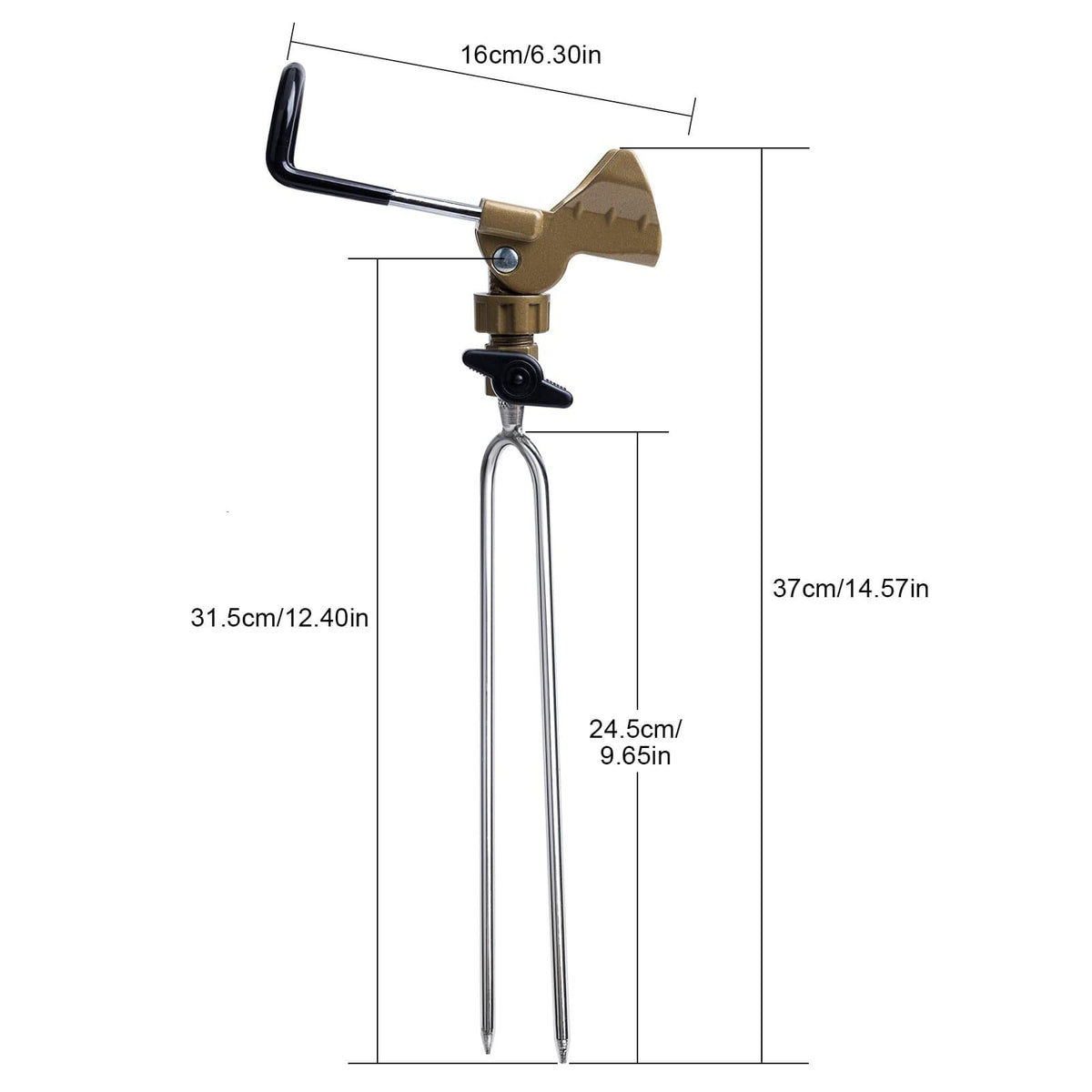 Dr.Fish Fishing Rod Holder Gold - Dr.Fish Tackles