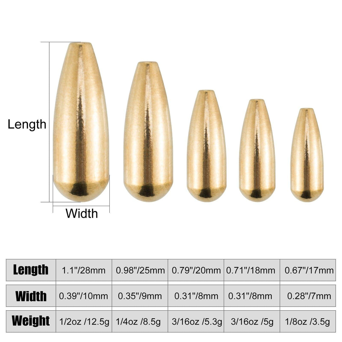 Dr.Fish 20pcs Drop-shaped Spinner Body - Dr.Fish Tackles