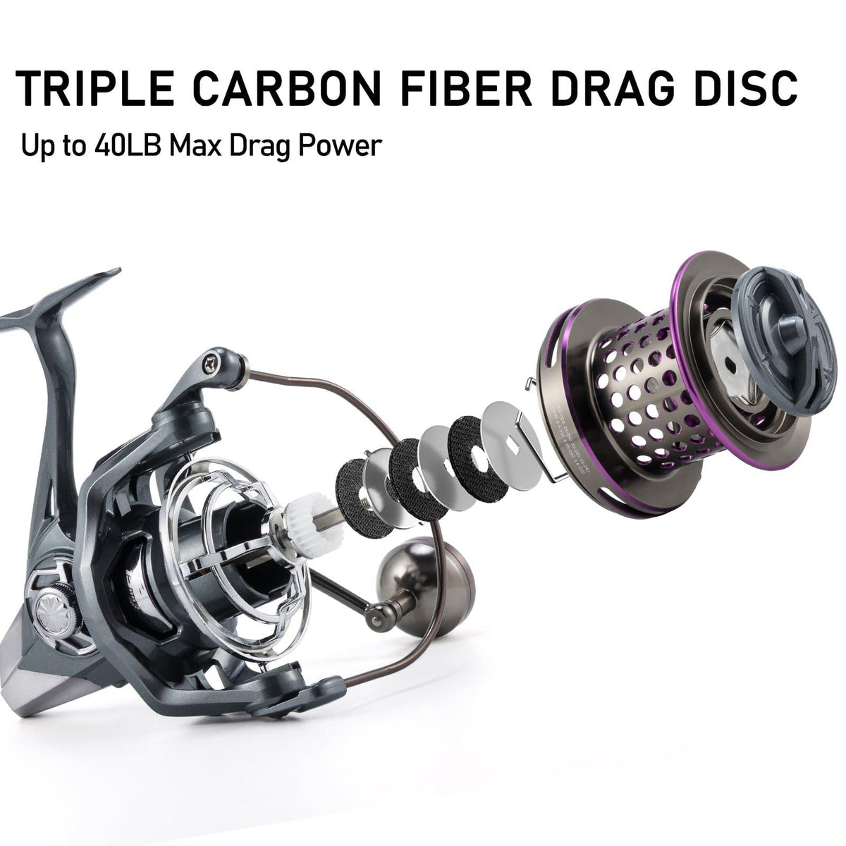 XF-10000 Spinning Reel 40Lb Max - Dr.Fish Tackles