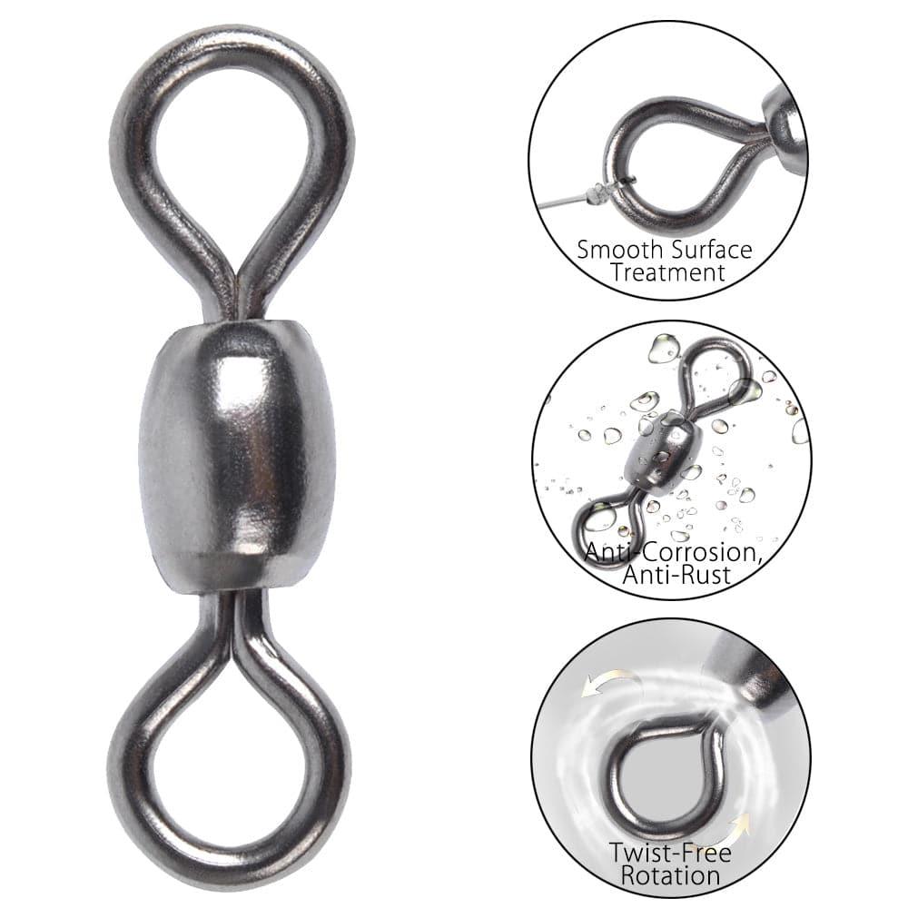 Dr.Fish 50pcs Barrel Swivels 30-165lb - Dr.Fish Tackles