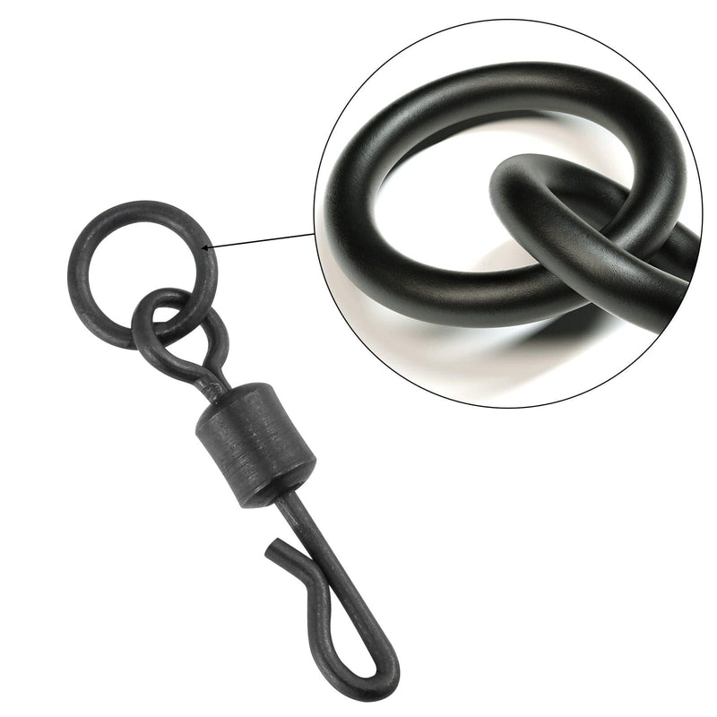 Dr.Fish 50pcs Q-shaped Swivels with Rings - Dr.Fish Tackles