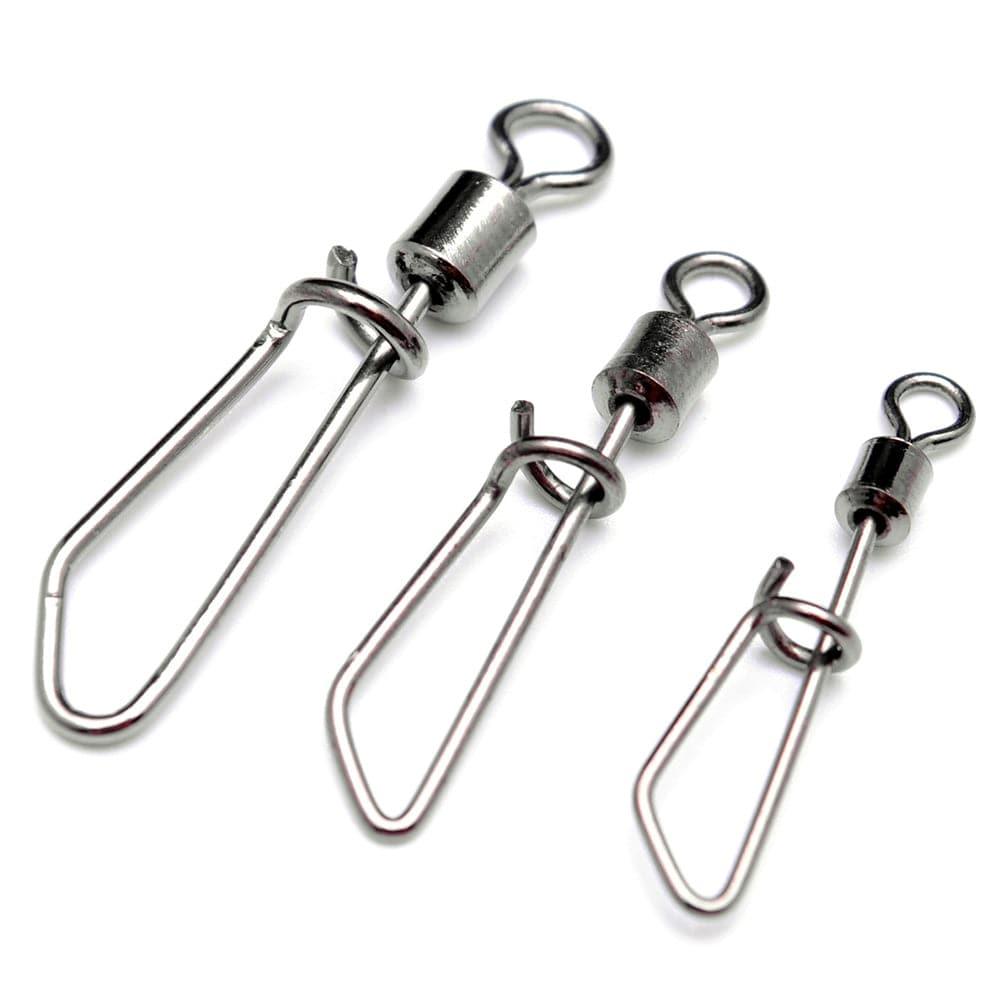 Dr.Fish 20pcs Rolling Swivel with T Shape Snap 40-75lb - Dr.Fish Tackles