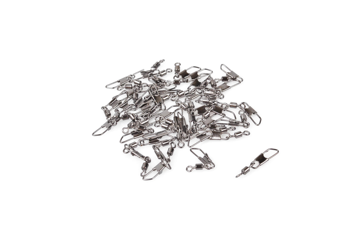 Dr.Fish 50pcs Rolling Swivel with Safety Snap 15lb - Dr.Fish Tackles
