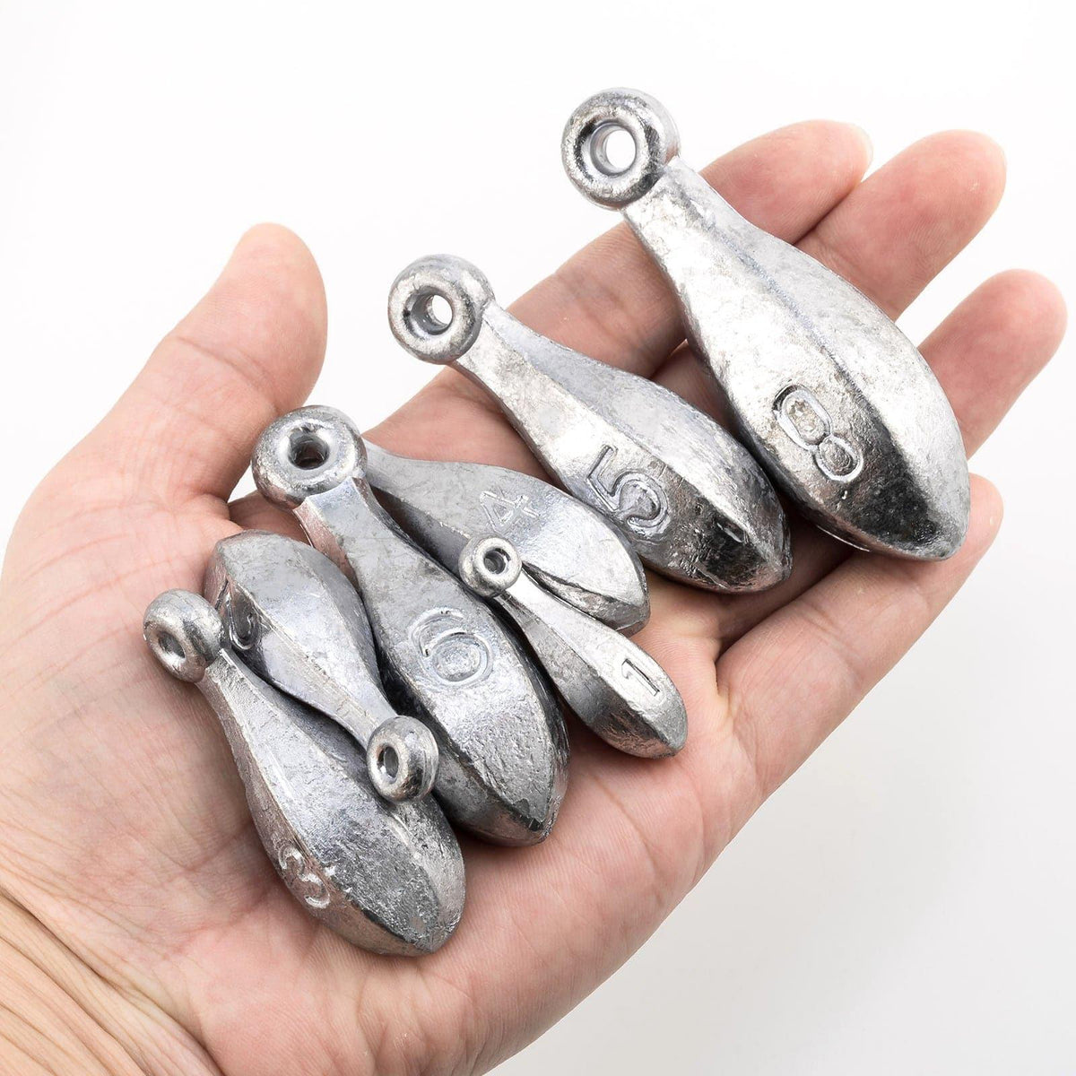 Dr.Fish 5pcs Bank Sinkers 1 to 8oz - Dr.Fish Tackles