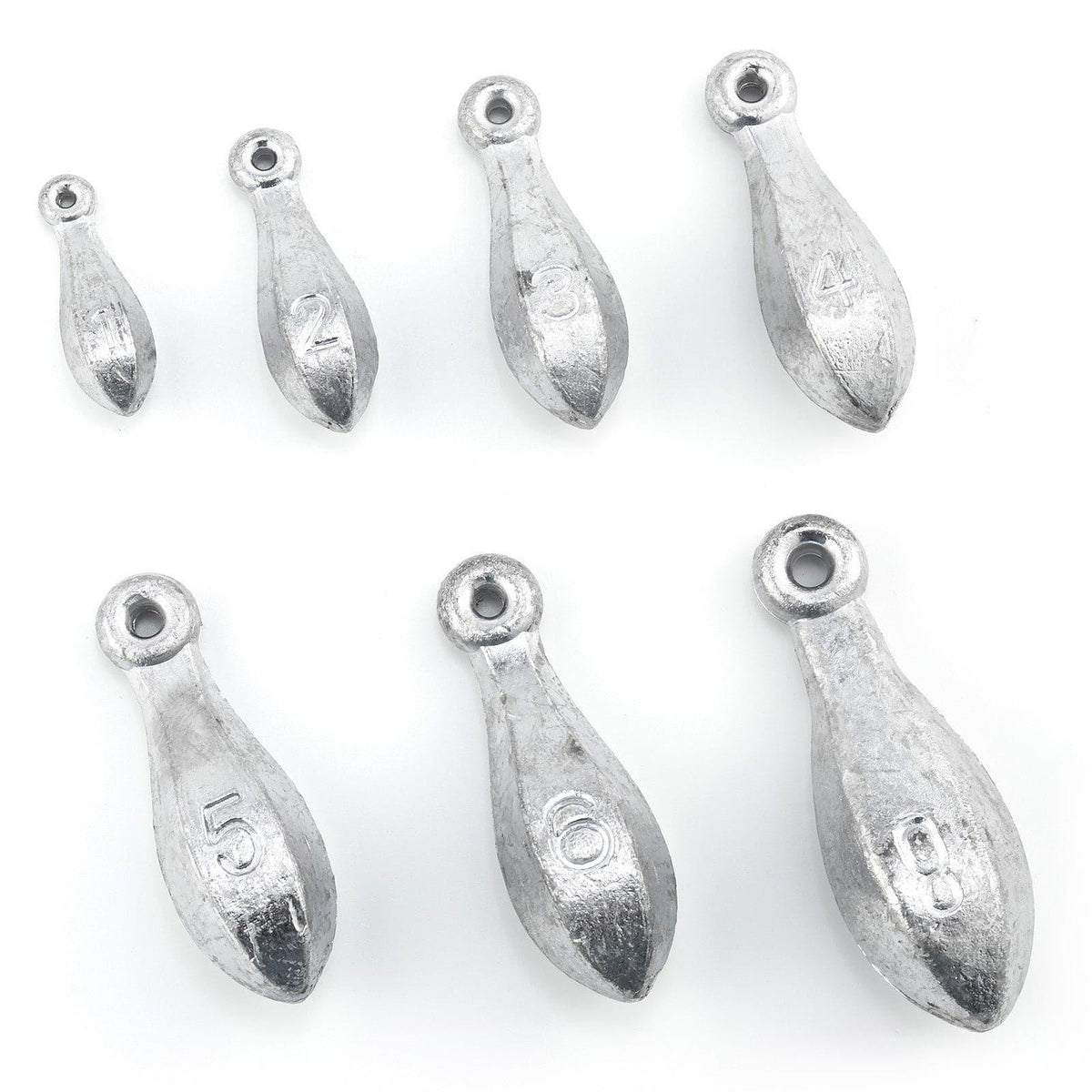 Dr.Fish 5pcs Bank Sinkers 1 to 8oz - Dr.Fish Tackles