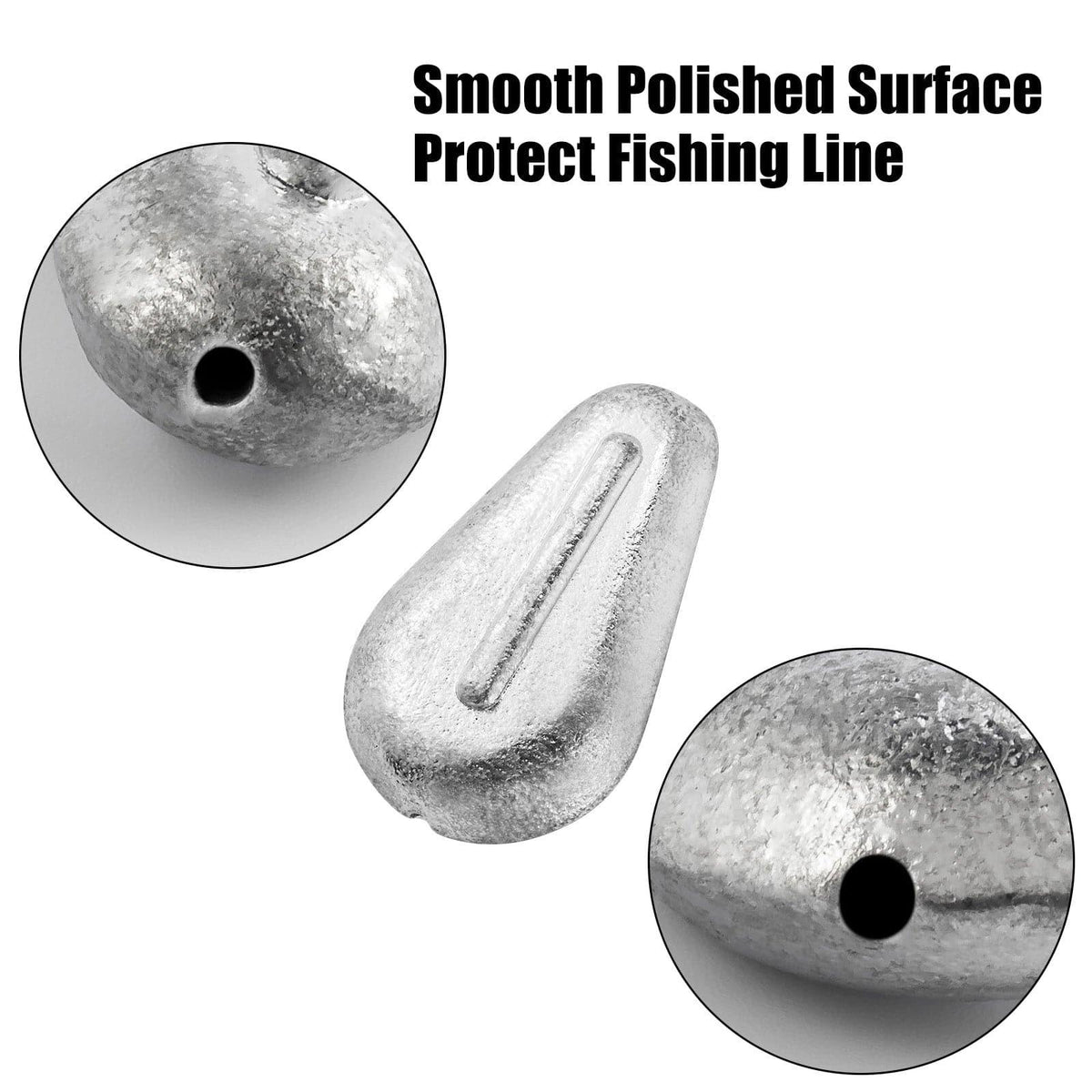 Dr.Fish 5pcs No-Roll Sinkers 1 to 5oz - Dr.Fish Tackles