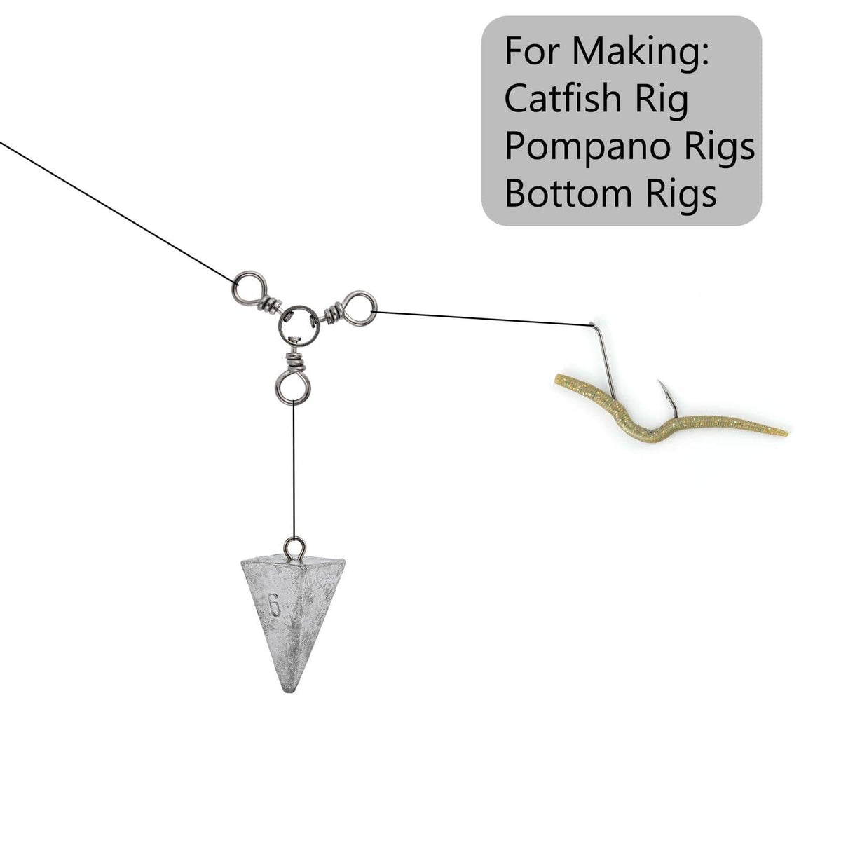 Dr.Fish 5pcs Pyramid Sinkers 1 to 8oz - Dr.Fish Tackles