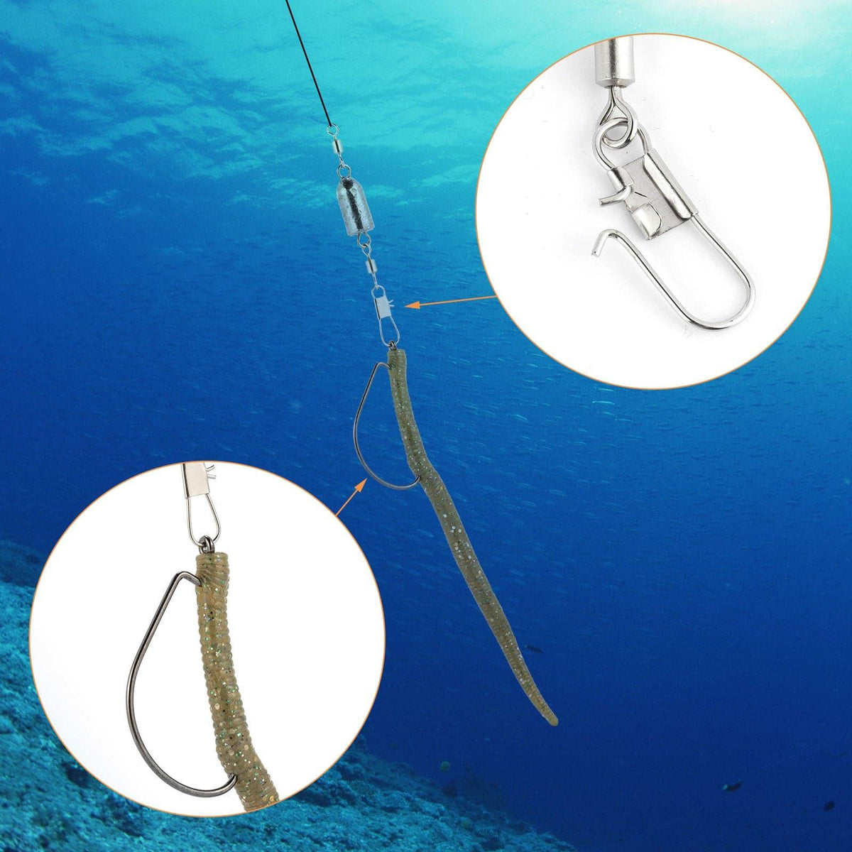 Dr.Fish Weighted Swivel Snap 3/10oz-1/2oz - Dr.Fish Tackles