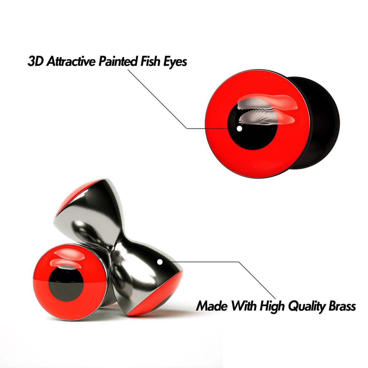 Dr.Fish 30pcs Fly Tying Dumbbell Eyes - Dr.Fish Tackles