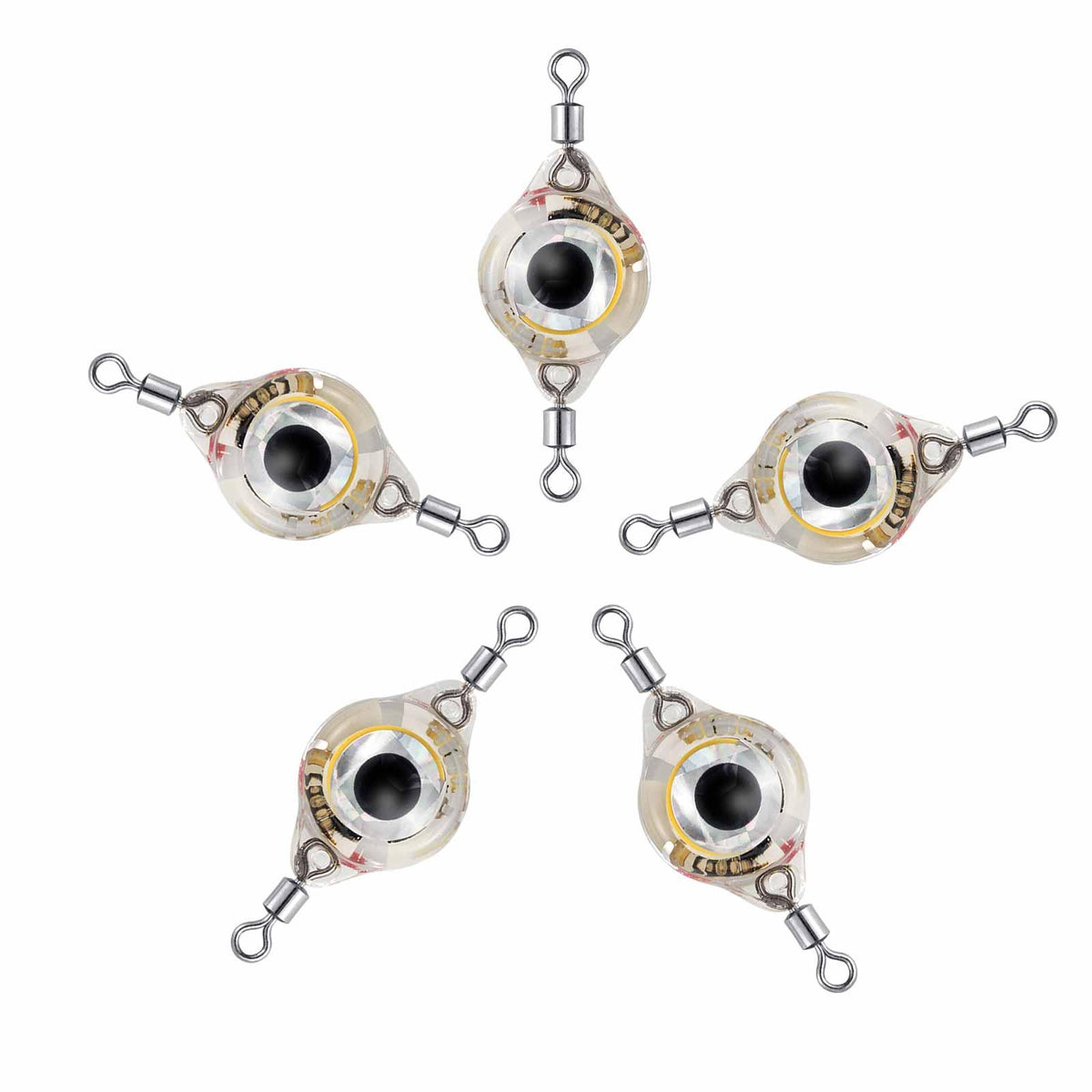 Dr.Fish 5pcs Round LED Fishing Lures Two Swivels - Dr.Fish Tackles